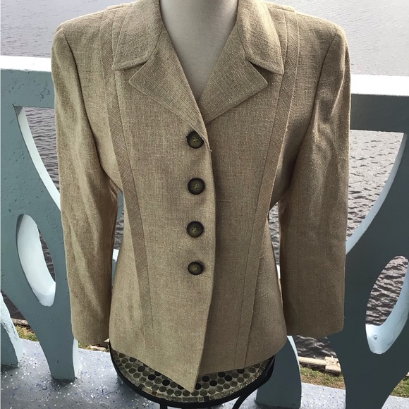 Valentino Boutique Tessuto Cloth 4 Button Blazer Jacket Vintage Size 12 Italy - Picture 5 of 16